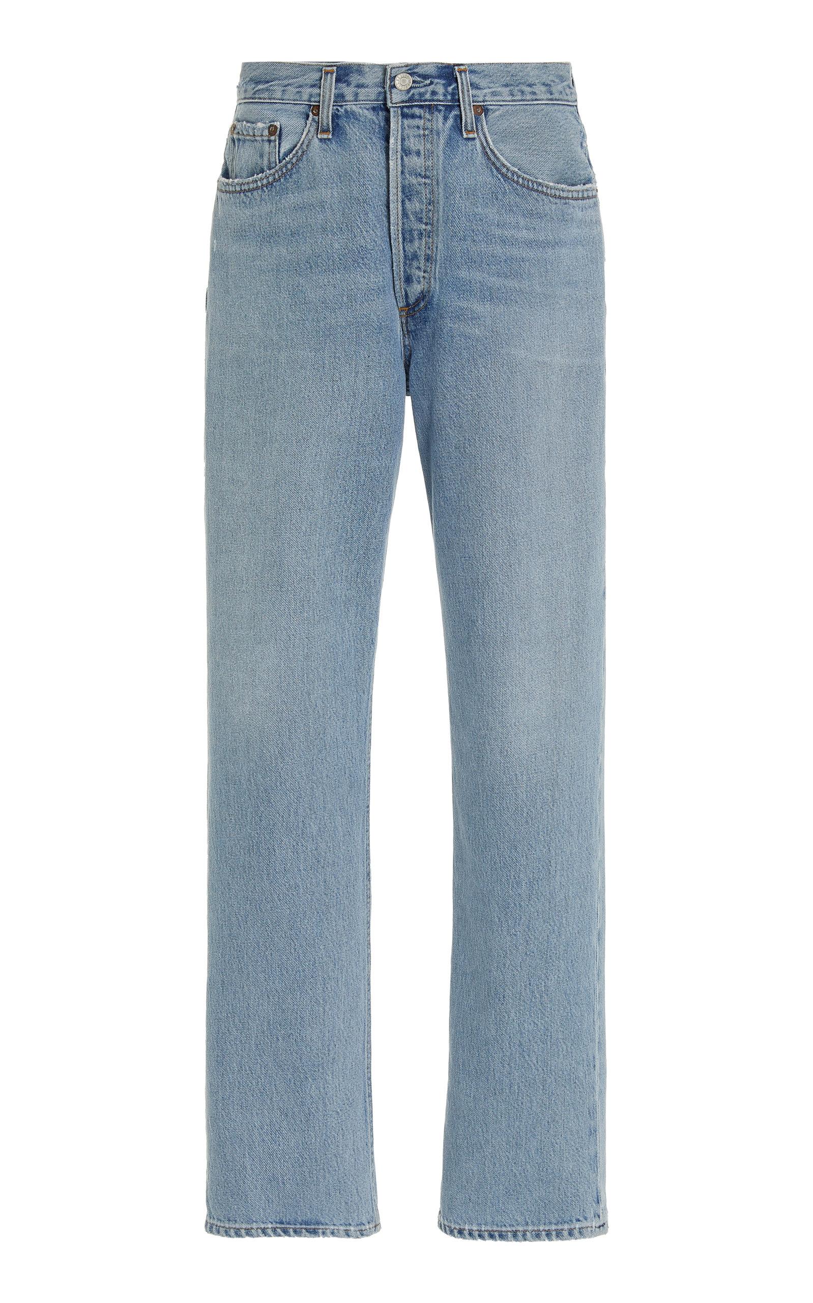 Agolde Lana Rigid High-rise Cropped Organic Cotton Straight-leg Jeans in  Blue | Lyst