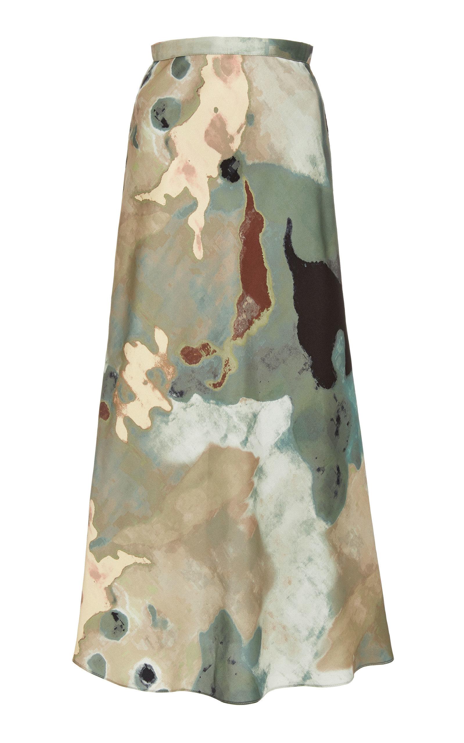 Beaufille Synthetic Hume Printed Crepe De Chine Maxi Skirt - Lyst