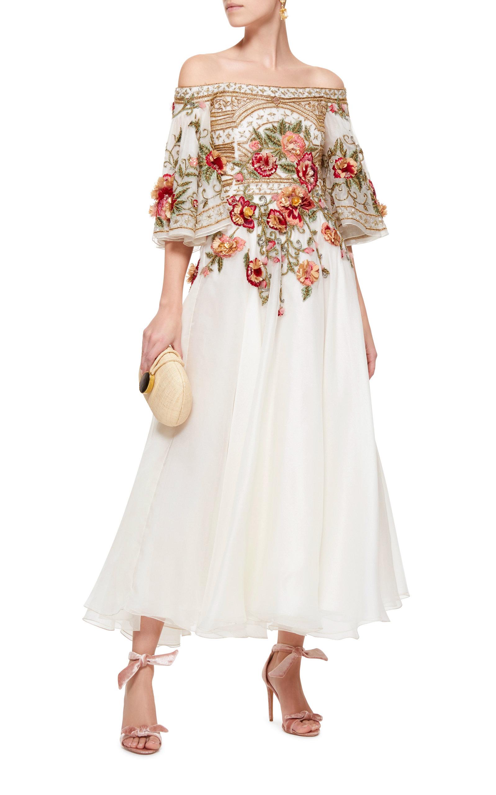 marchesa off the shoulder