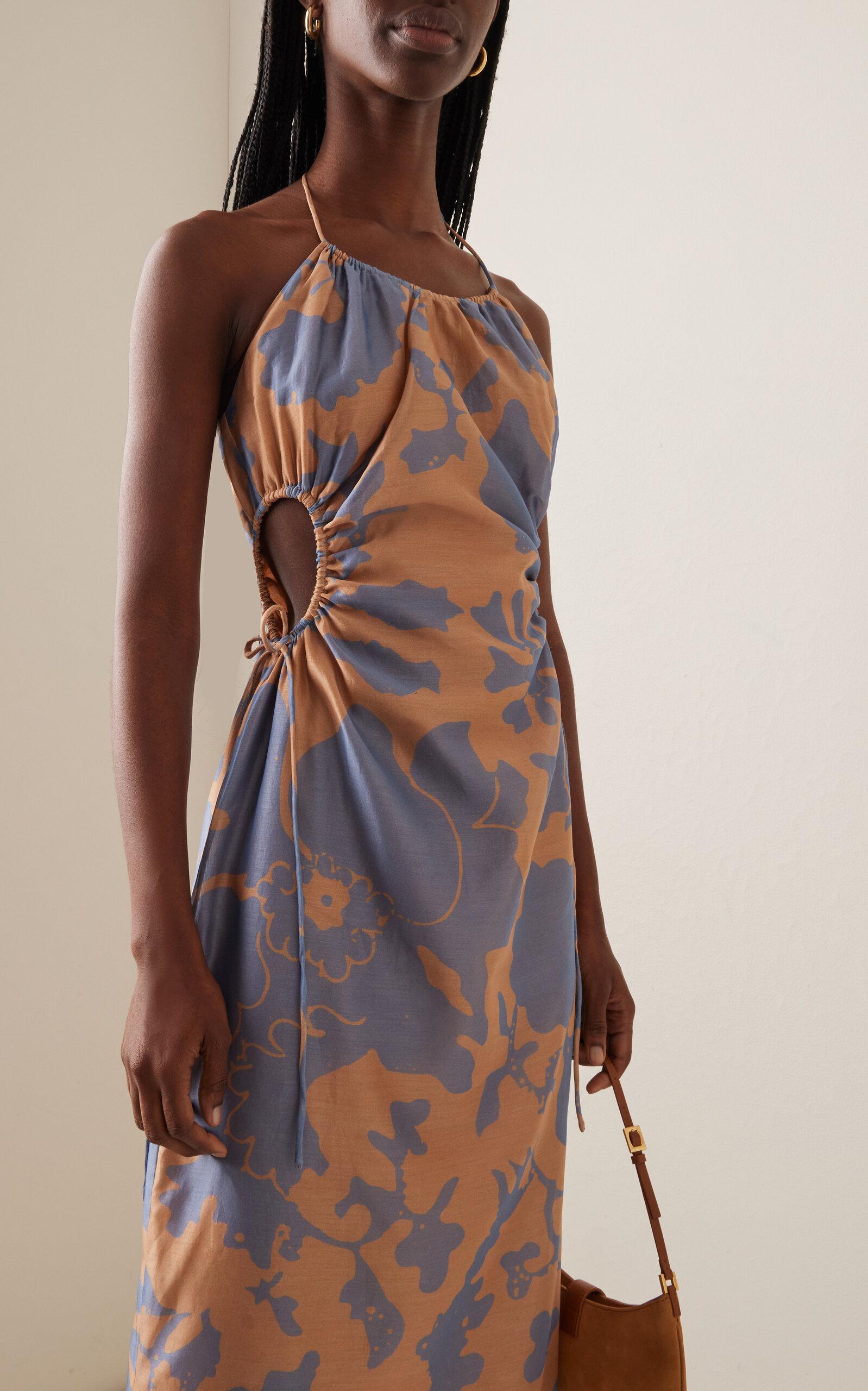 SIR. Coralie Silk-cotton Midi Dress in White | Lyst Australia