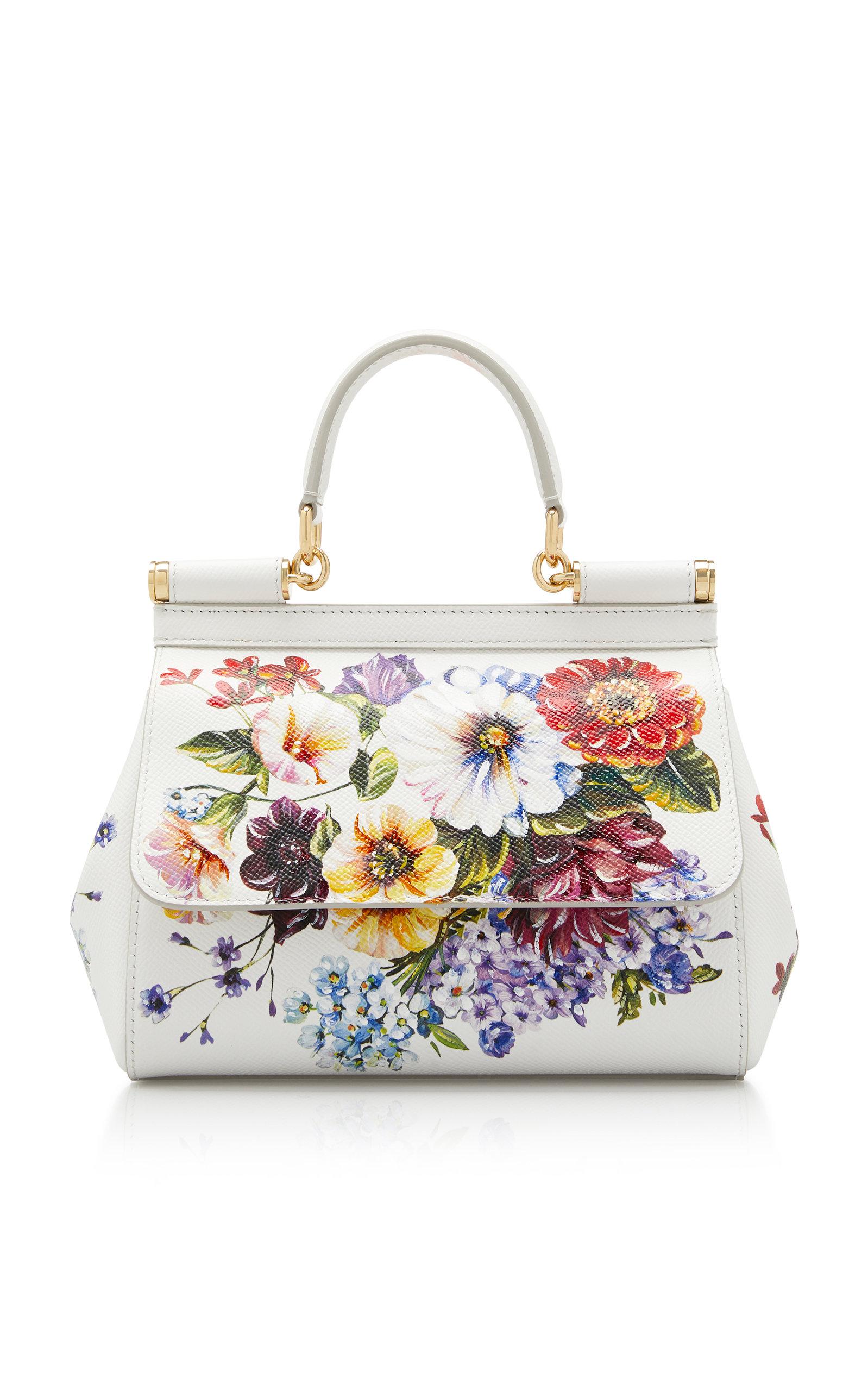 Dolce & Gabbana Dauphine Sicily Hand-painted Leather Bag in White | Lyst  Australia