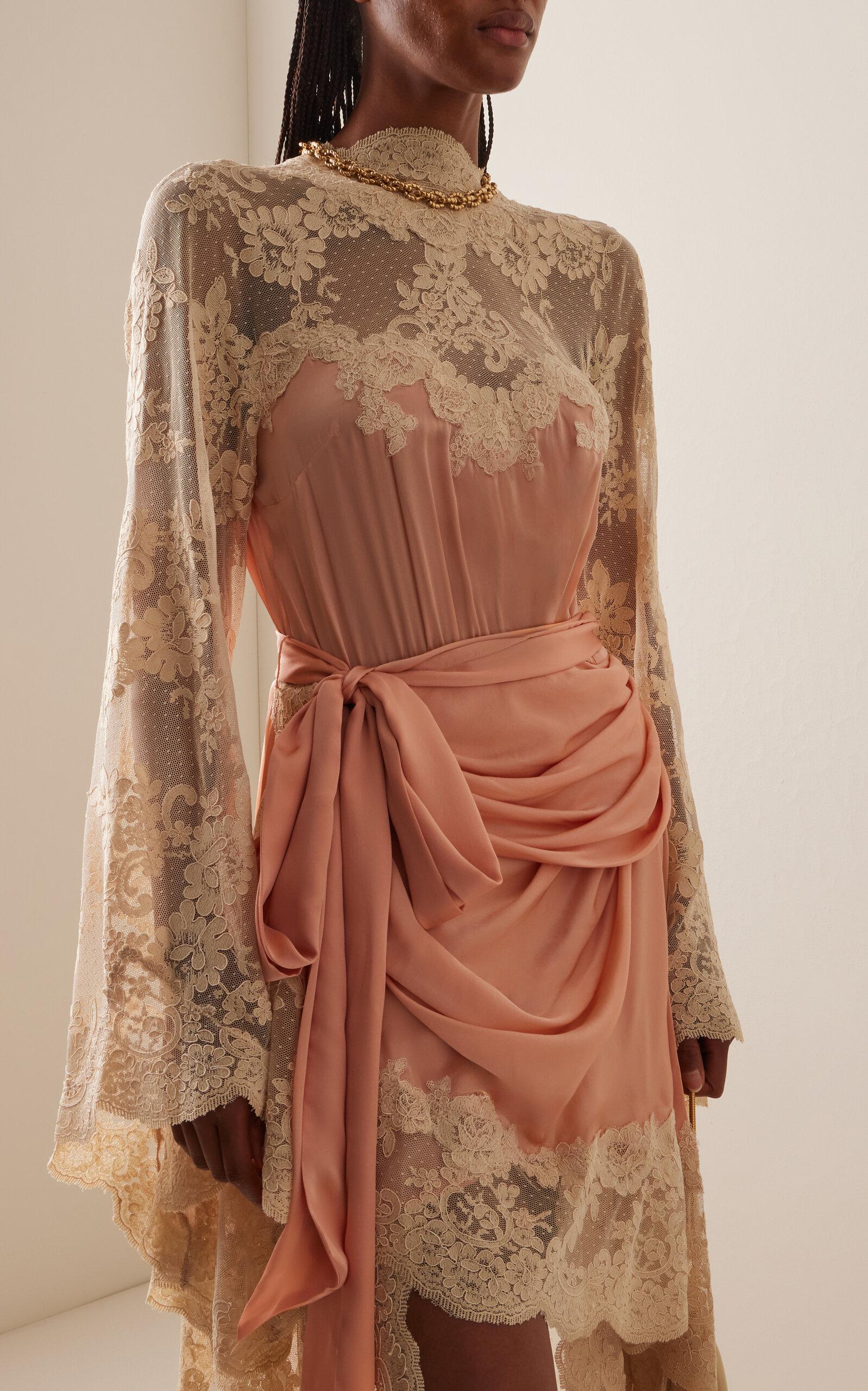 Zimmermann Hypnotic Draped Silk-Satin Dress in Pink | Lyst Australia