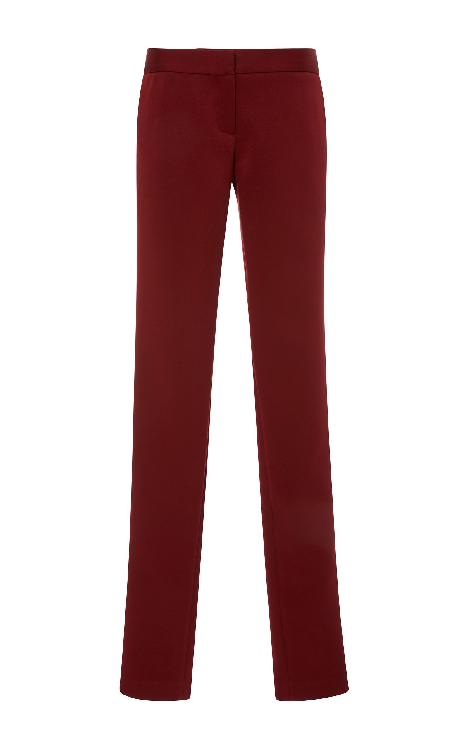 red straight leg pants