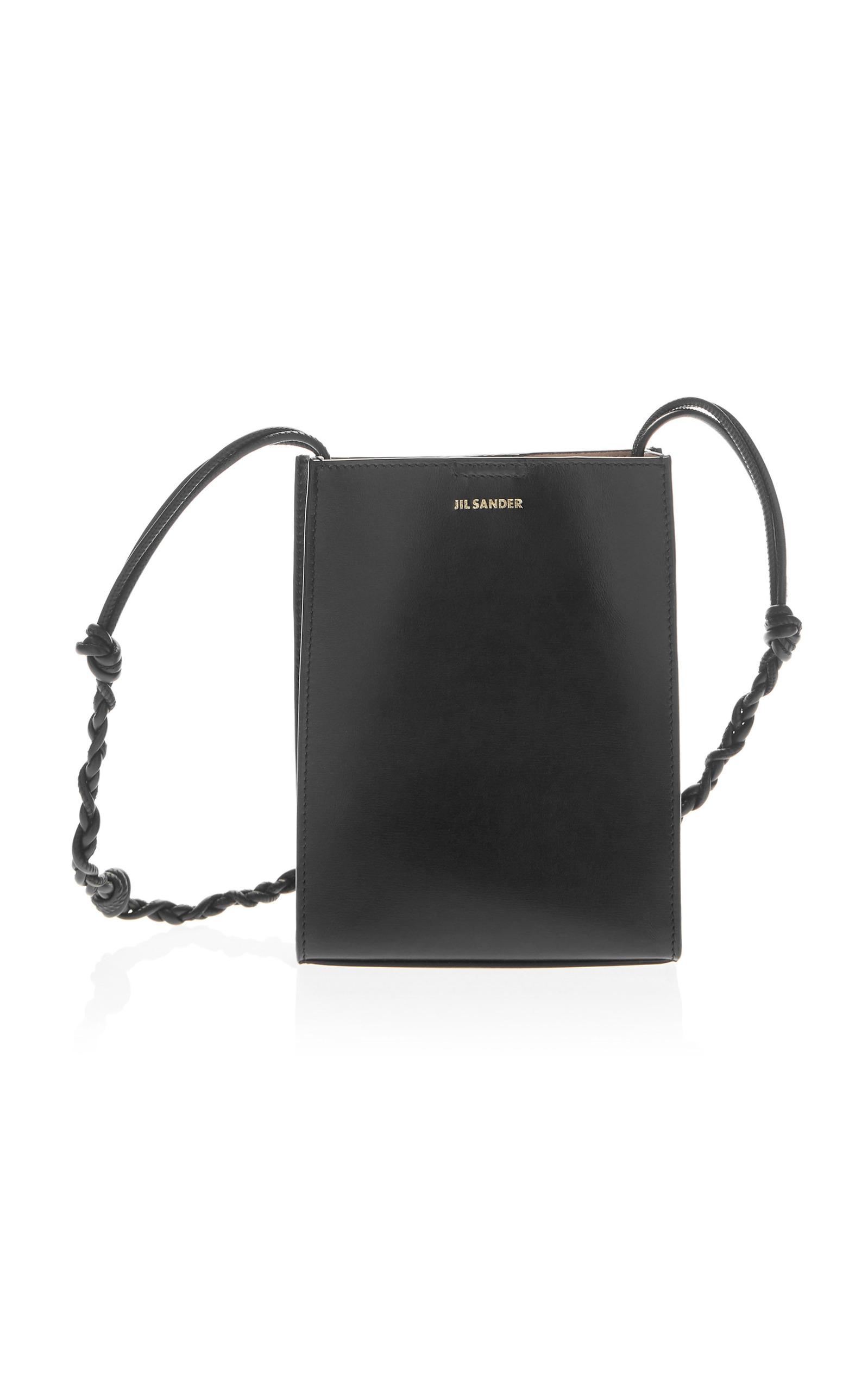 Jil Sander Leather Small Tangle Shoulder Bag in Black | Lyst