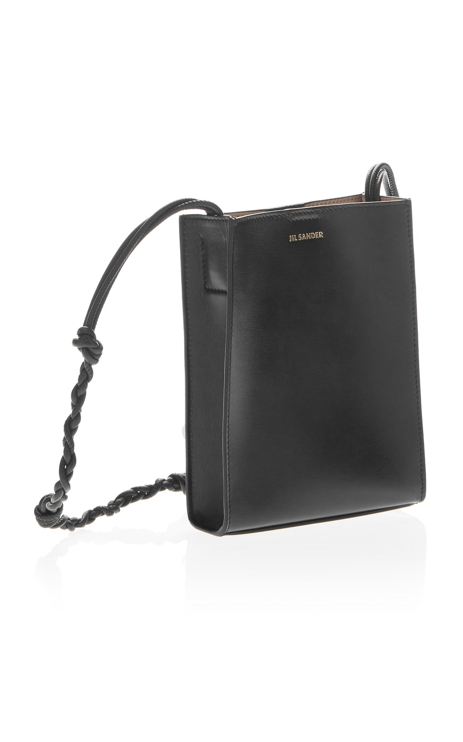 Jil Sander Leather Small Tangle Shoulder Bag in Black - Lyst