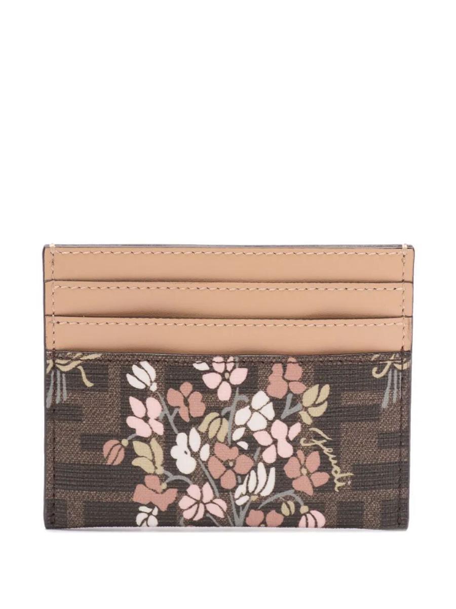 FENDI(フェンディ)/関税送料込み FF Flower Bouquet Card Wallet Fendi Fendi Flower Bouquet Ff Fabric Card Holder Accessories