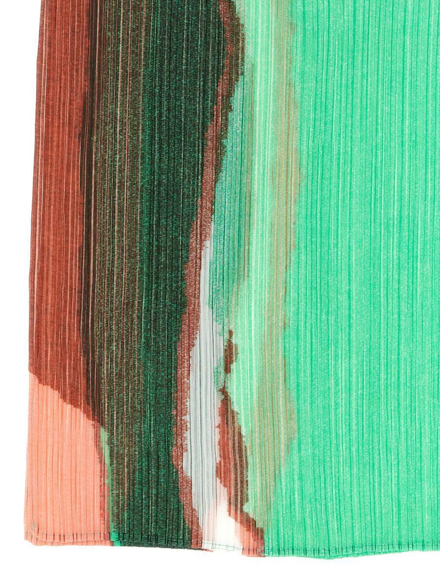 スカーフ 'Grainy Colors Madame-T' stole Green Issey Miyake Green Grainy Colors Madame-t Stole In Neutral