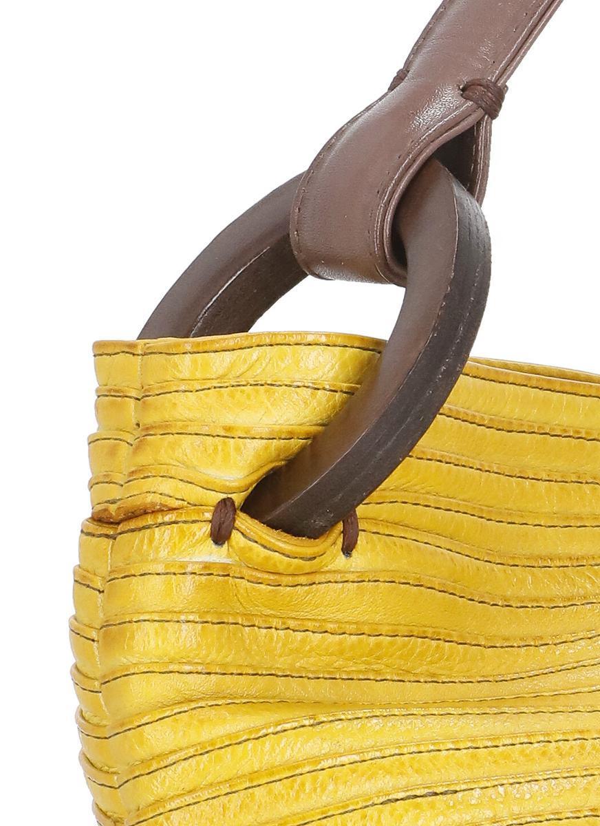 トートバッグ Majo Yellow Leather Shoulder Bag Majo Bags in Yellow | Lyst