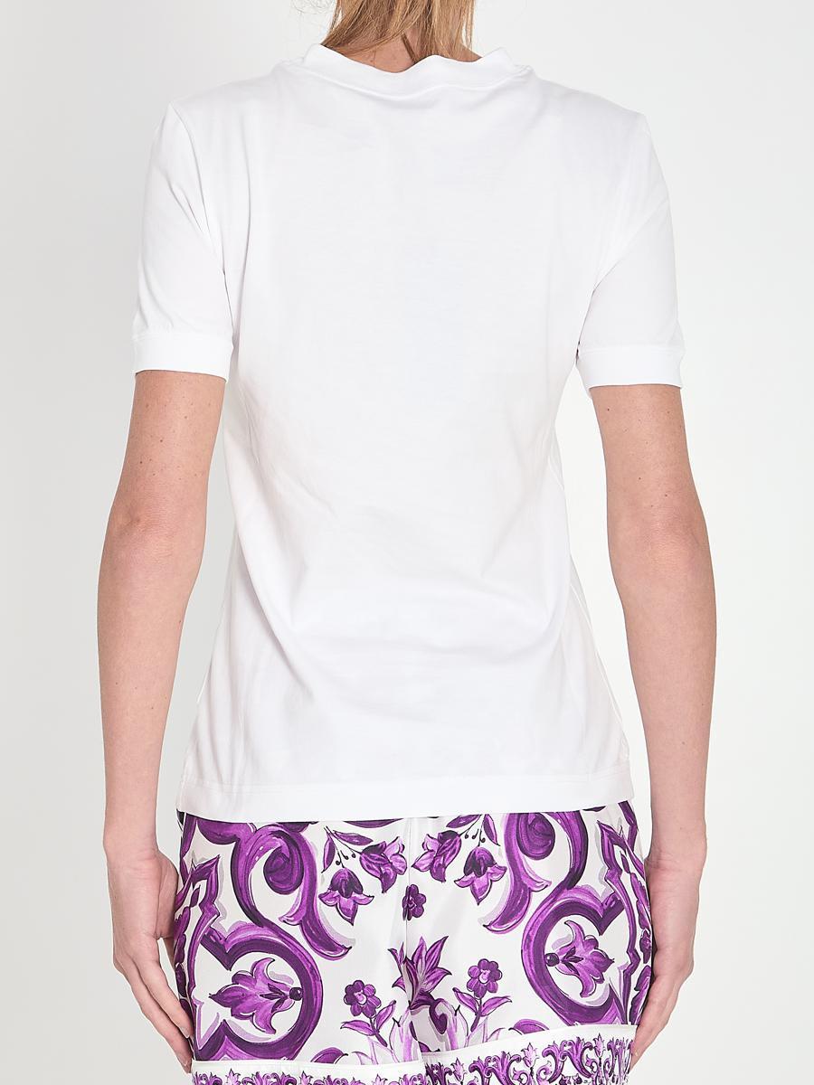 Dolce & Gabbana Dolce&Gabbana Maiolica T-Shirt in White