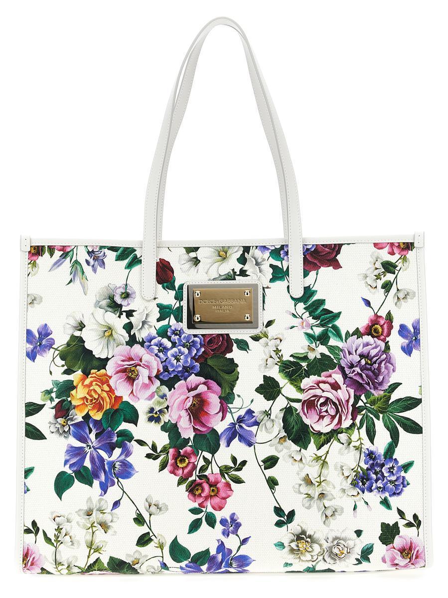 トートバッグ DOLCE & GABBANA Floral shopping bag Multicolor Dolce & Gabbana Floral Shopping Bag in White | Lyst UK