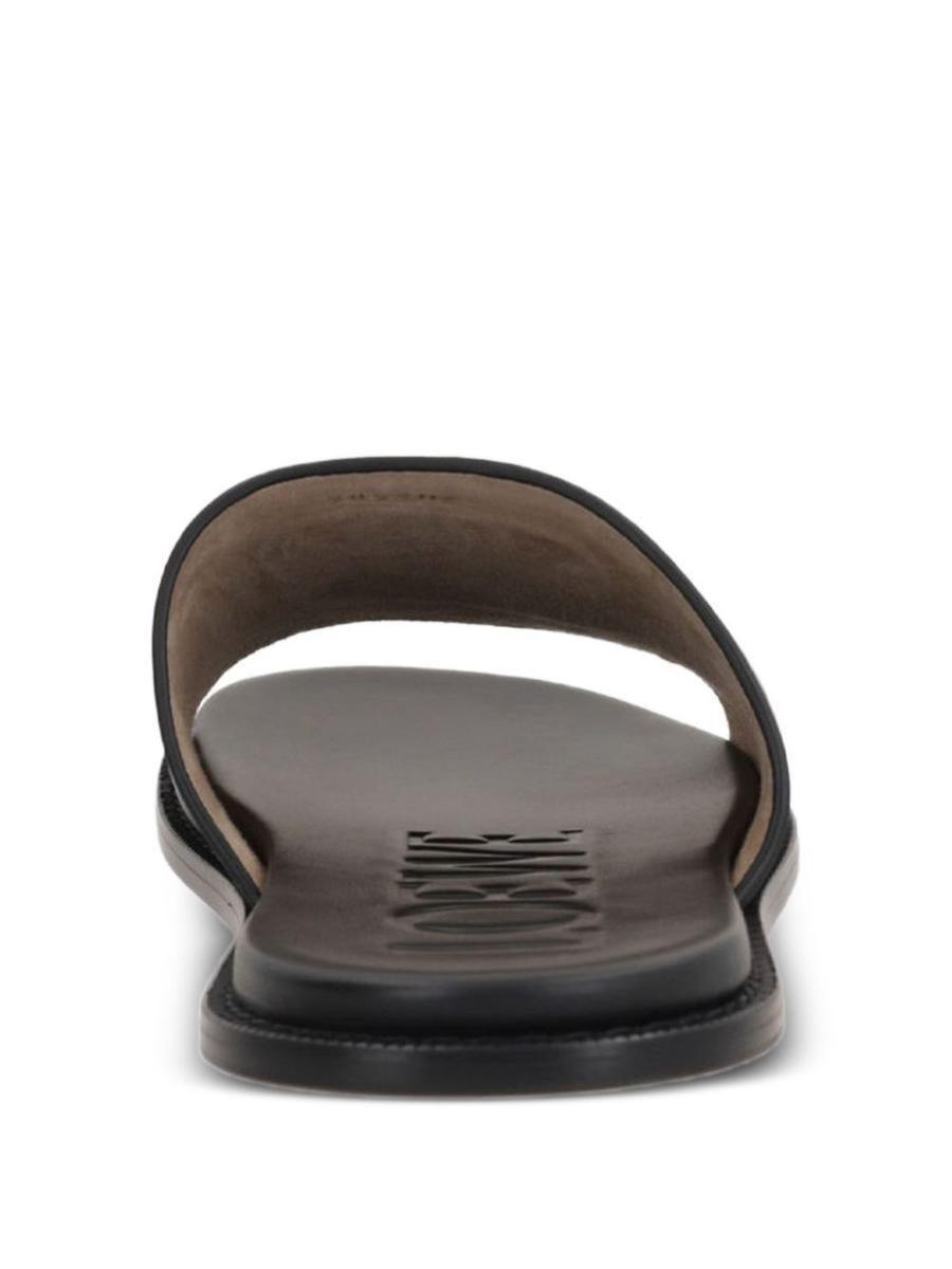 Loewe Flex Anagram Leather Slides in Black for Men | Lyst