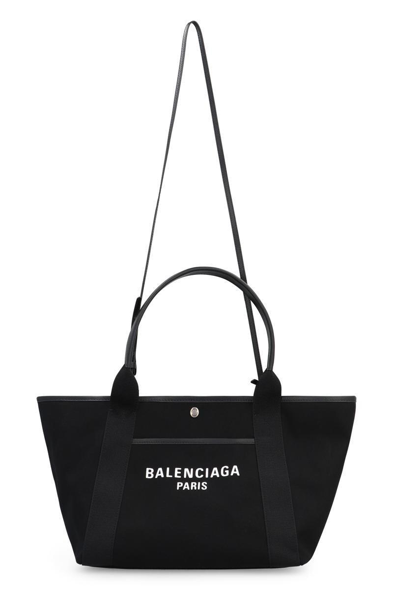 【関税&送料込み】Balenciaga Biarritz Media Canvas Tote Ba Balenciaga Biarritz Media Canvas Tote Bag in Black | Lyst