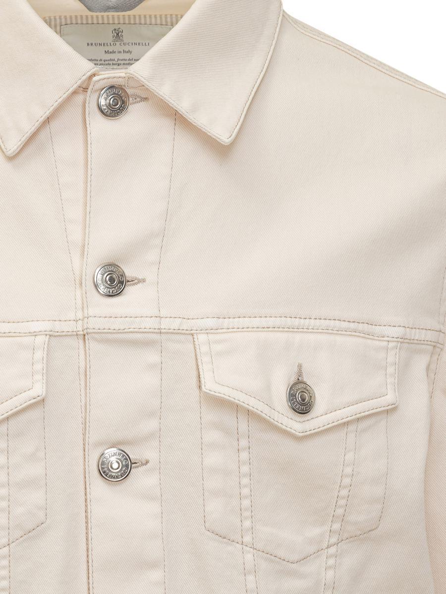 ジャケット BRUNELLO CUCINELLI Four-pocket jacket in cotton and viscose Brunello Cucinelli 4-Pocket Jacket in White for Men | Lyst