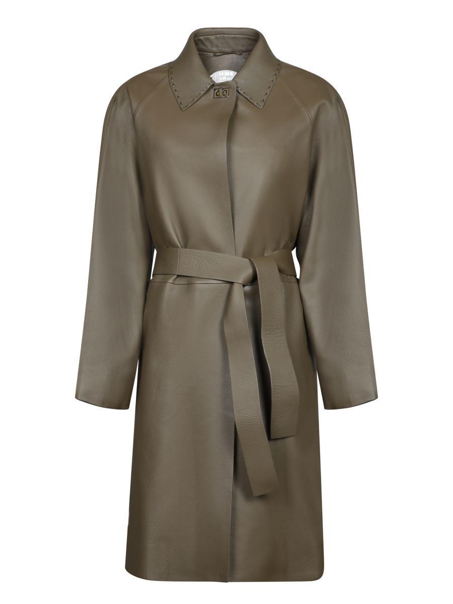 【関税&送料込】Fendi Mud Leather Coat Fendi Coats for Women | Online Sale up to 64% off | Lyst UK