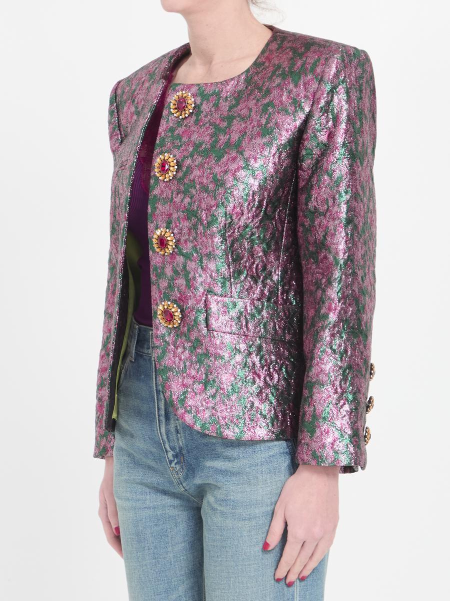 【関税&送料込】Saint Laurent Brocade Single-Breasted Jacket Saint Laurent Brocade Single-Breasted Jacket | Lyst