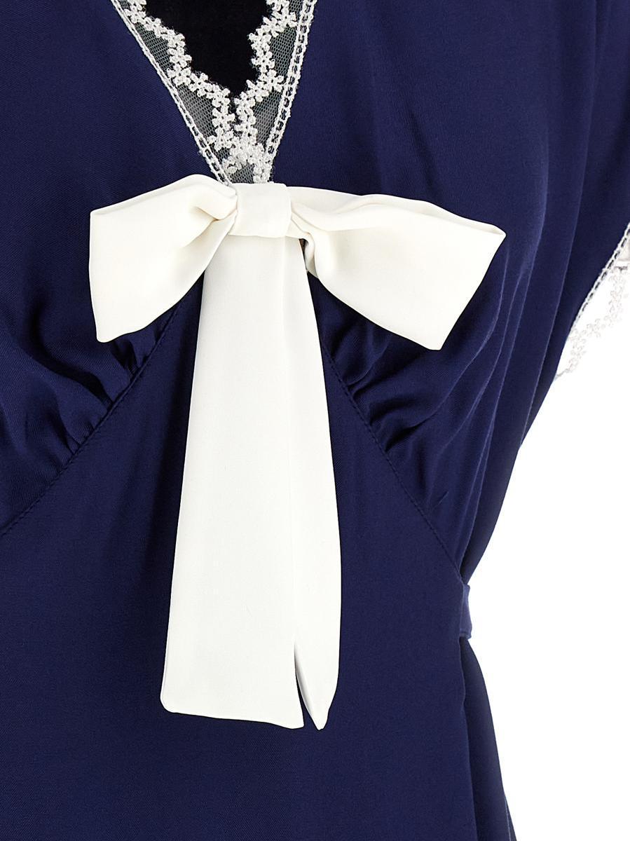 Sleeper 'The Bow' Dress in Blue | Lyst