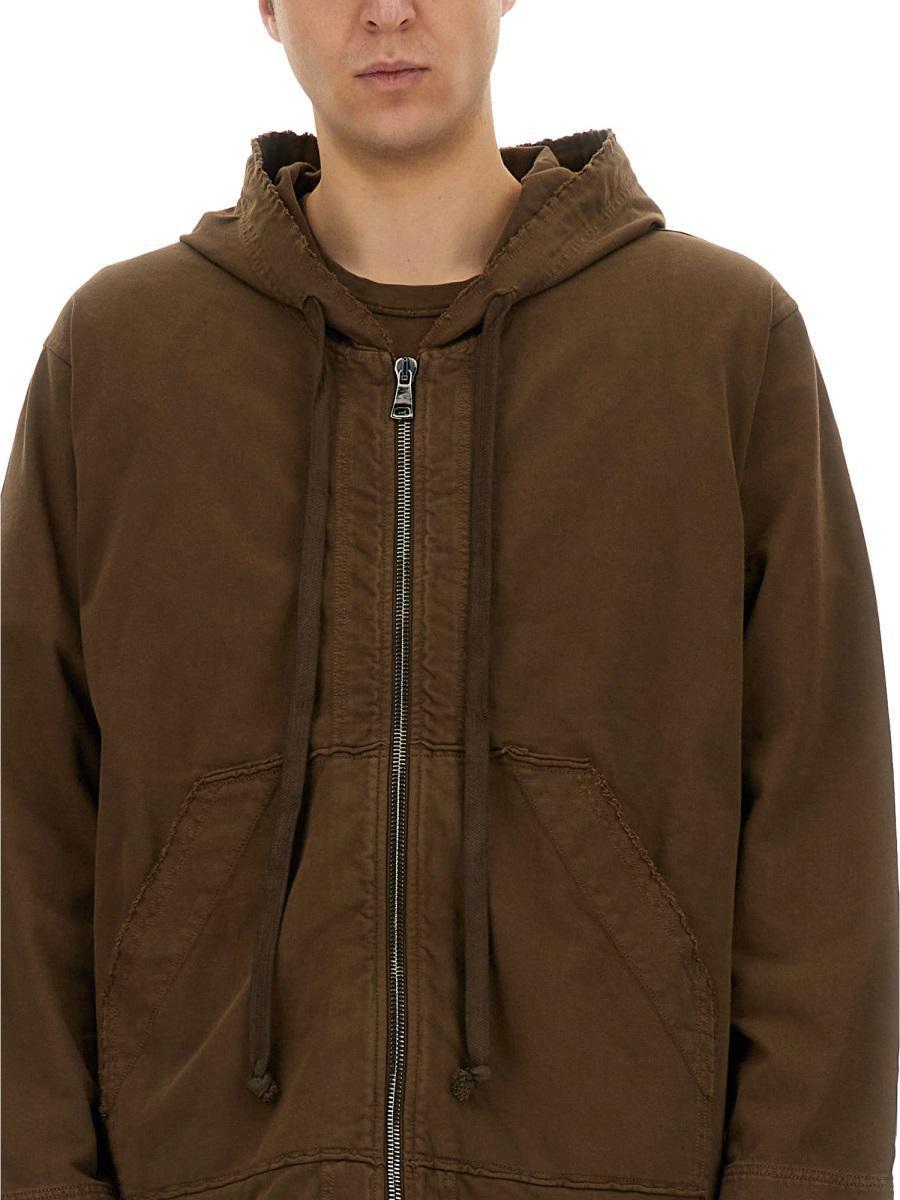 パーカー・フーディ Uma Wang Brown Oversized Zipper Hoodie Uma Wang Brown Oversized Zipper Hoodie in Brown | THE LIST