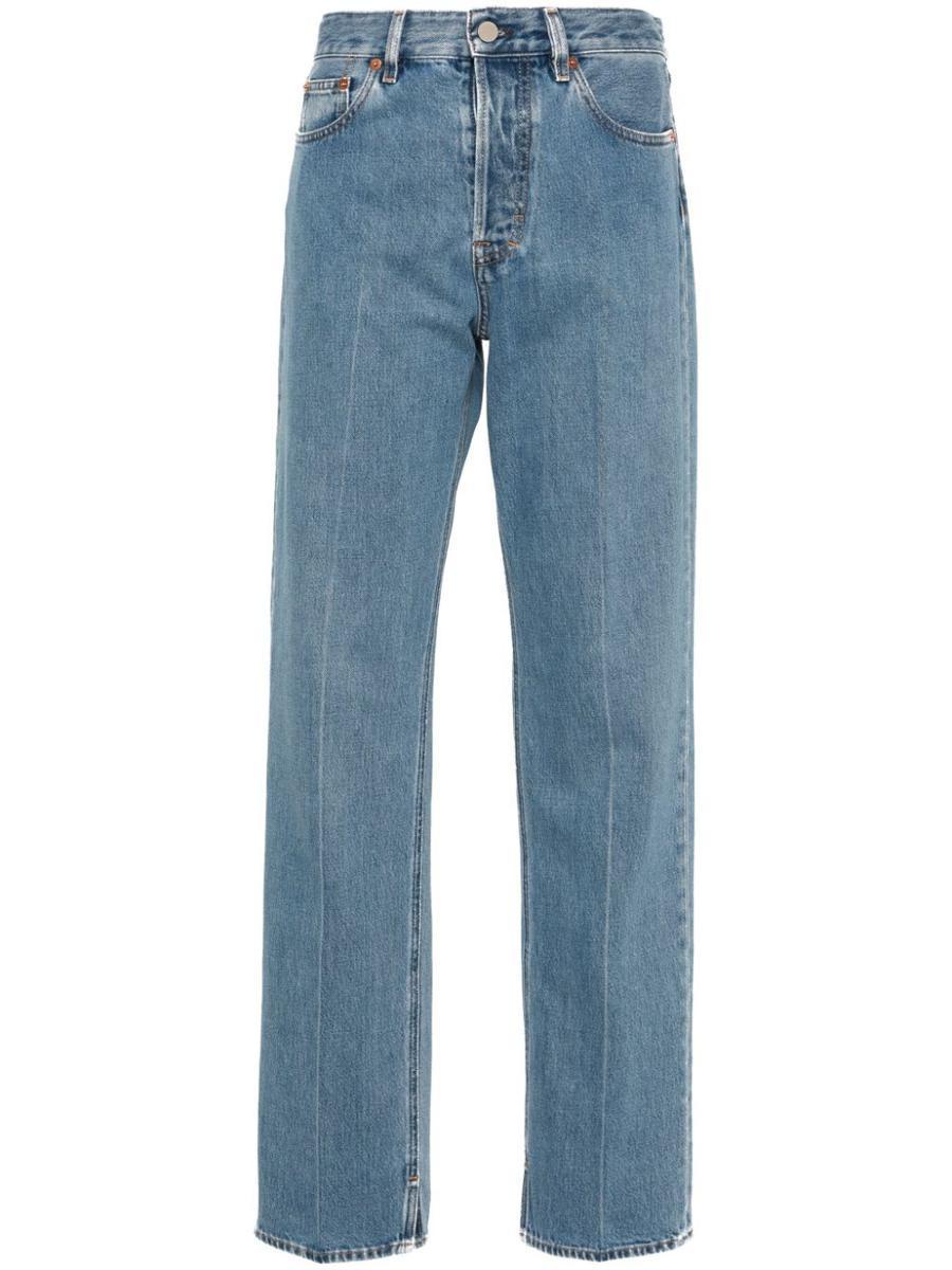 Gucci Old Flower Waist Jeans Blue Cotton main image 0