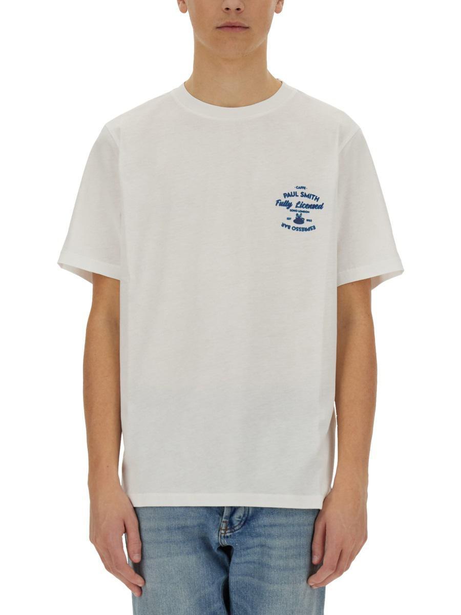 【関税&送料込】Paul Smith Espresso Bar Print T-Shirt Paul Smith Espresso Bar Print T-Shirt in Gray for Men | Lyst