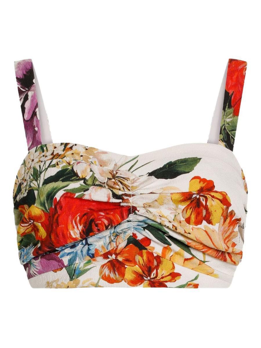 dolce and gabbana floral bustier top