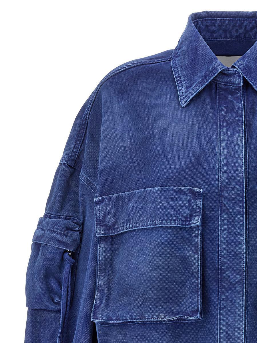 コート THE ATTICO 'Fern' coat Blue The Attico 'Fern' Coat in Blue | Lyst