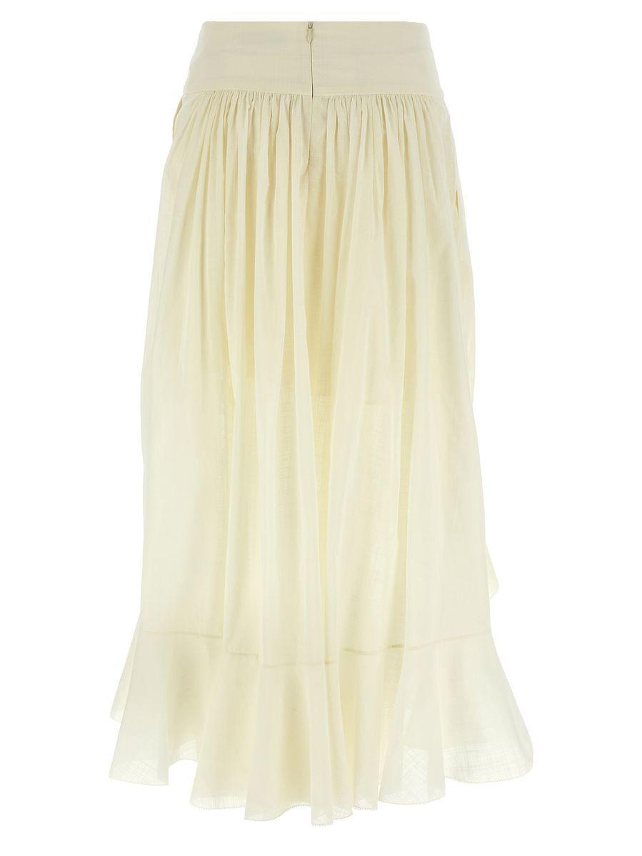 【関税込み】ZIMMERMANN Acacia Ruffle' skirt Zimmermann 'Acacia Ruffle' Skirt in White | Lyst
