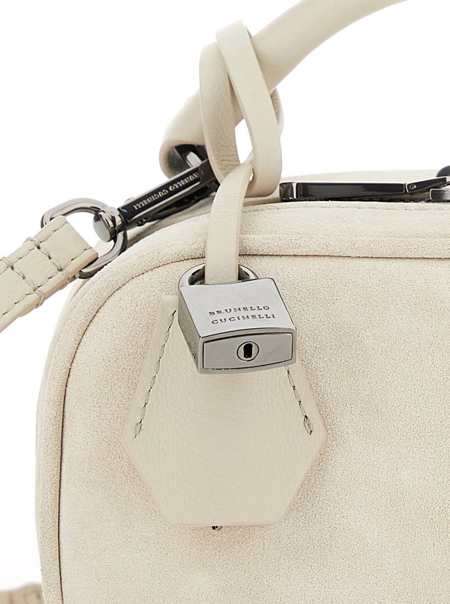 【関税＆送料込み】Brunello Cucinelli 'Boston Explorer' Whi Small nappa Boston Explorer bag for Woman in Ivory