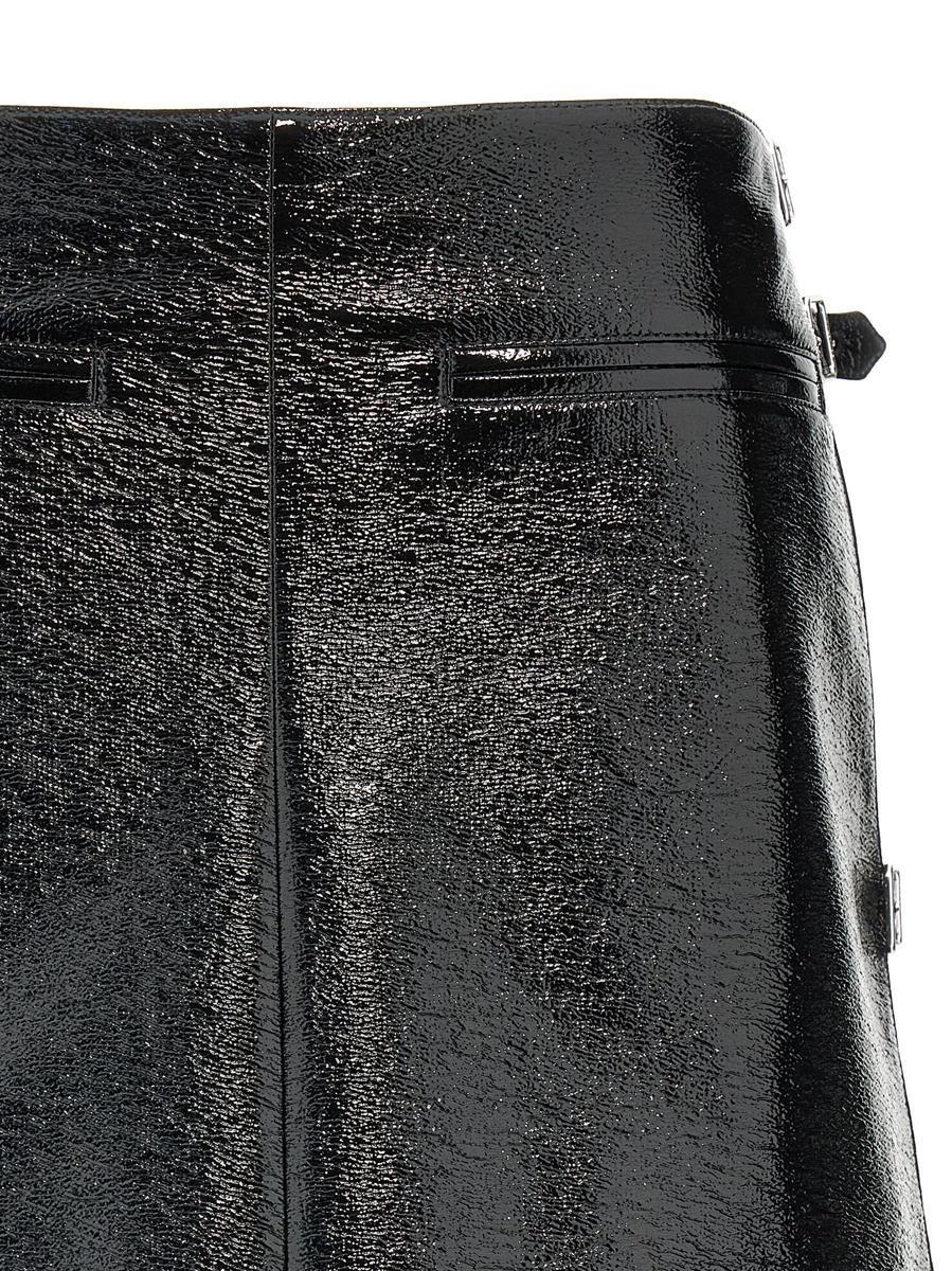 スカート COURREGES 'Mini Multi Sangle Vinyl' skirt Black Courreges 'Mini Multi Sangle Vinyl' Skirt in Black | Lyst
