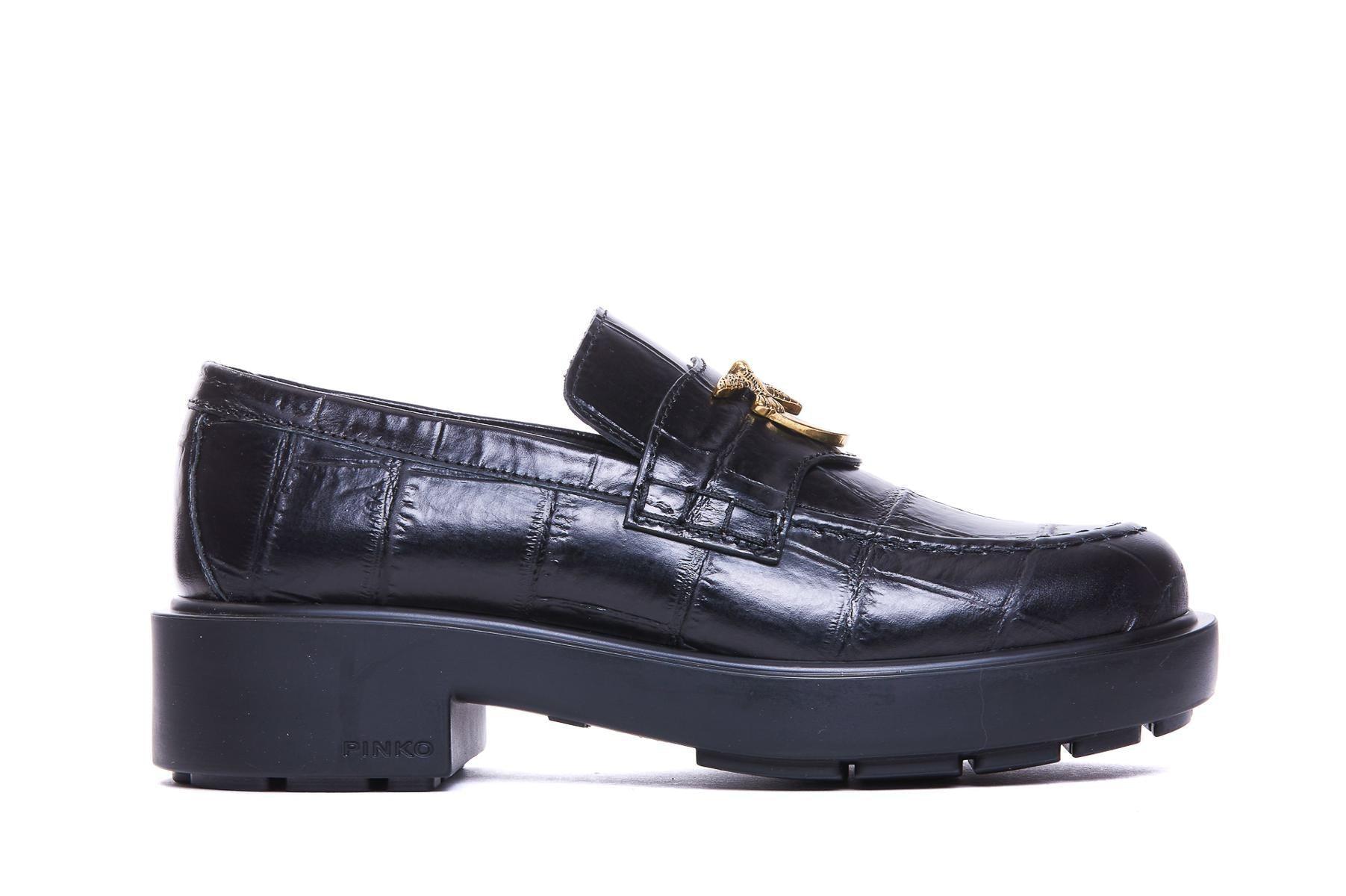 フラットシューズ PINKO BLACK LEATHER FLATS 27591620_57366385_1000.jpg
