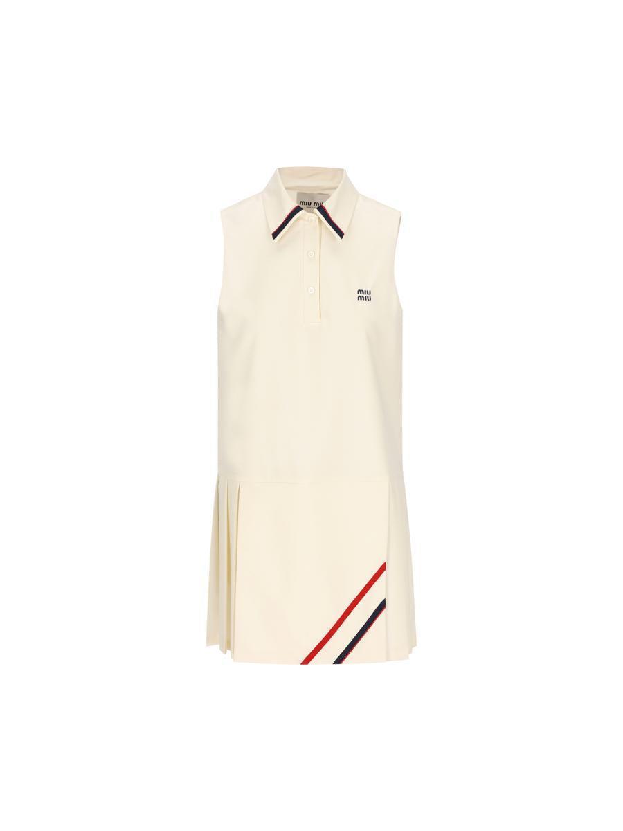 ワンピース MiuMiu Mohair canvas dress Miu Miu Mohair Canvas Dress in Natural | Lyst