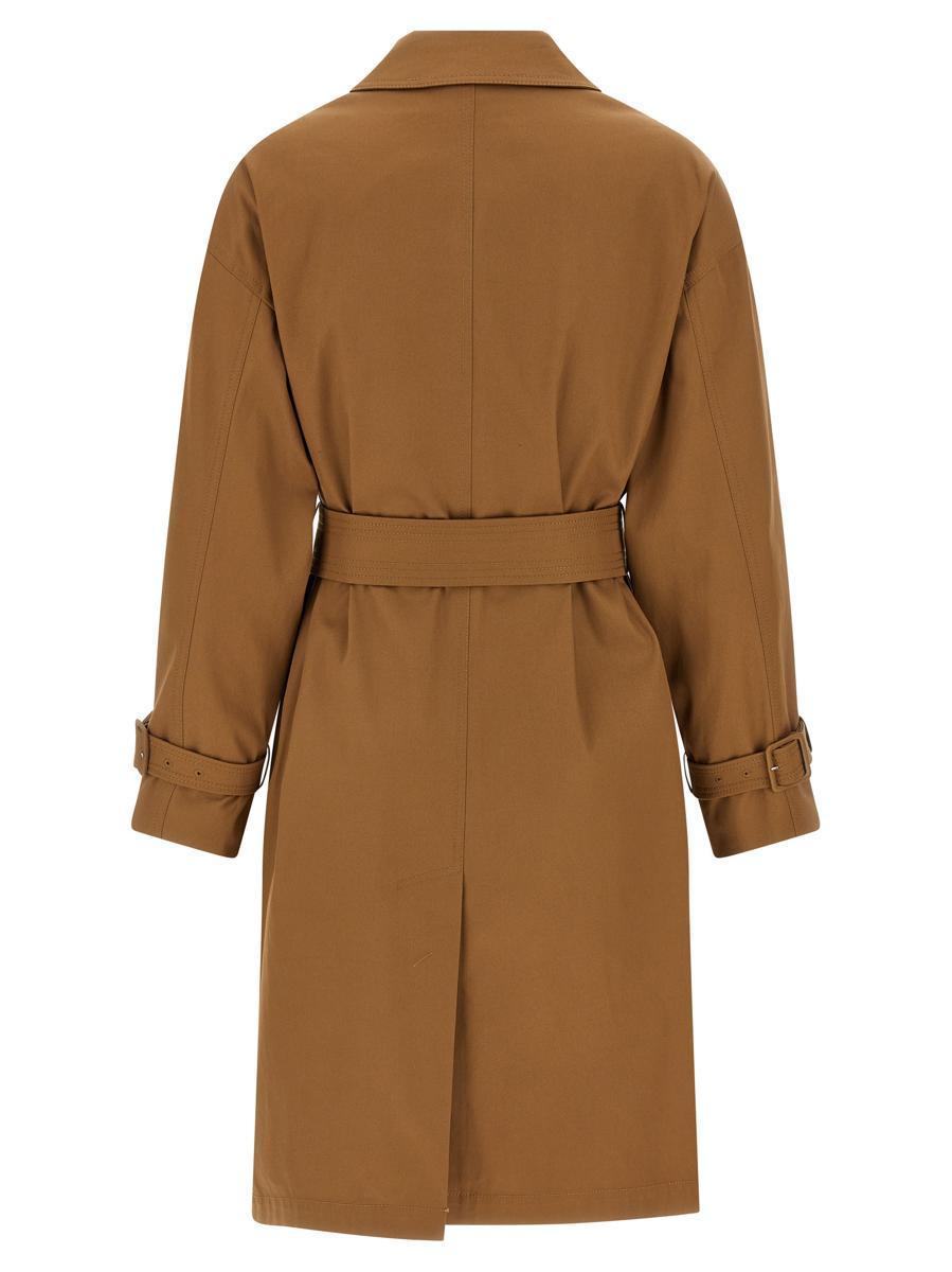 トレンチコート Max Mara Studio 'Ebrien' trench coat (2516021031600 004) Max Mara Studio Ebrien blue cotton trench coat | H-Brands