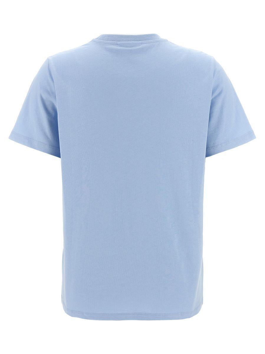 Ganni Animal Print' T-Shirt in Blue | Lyst
