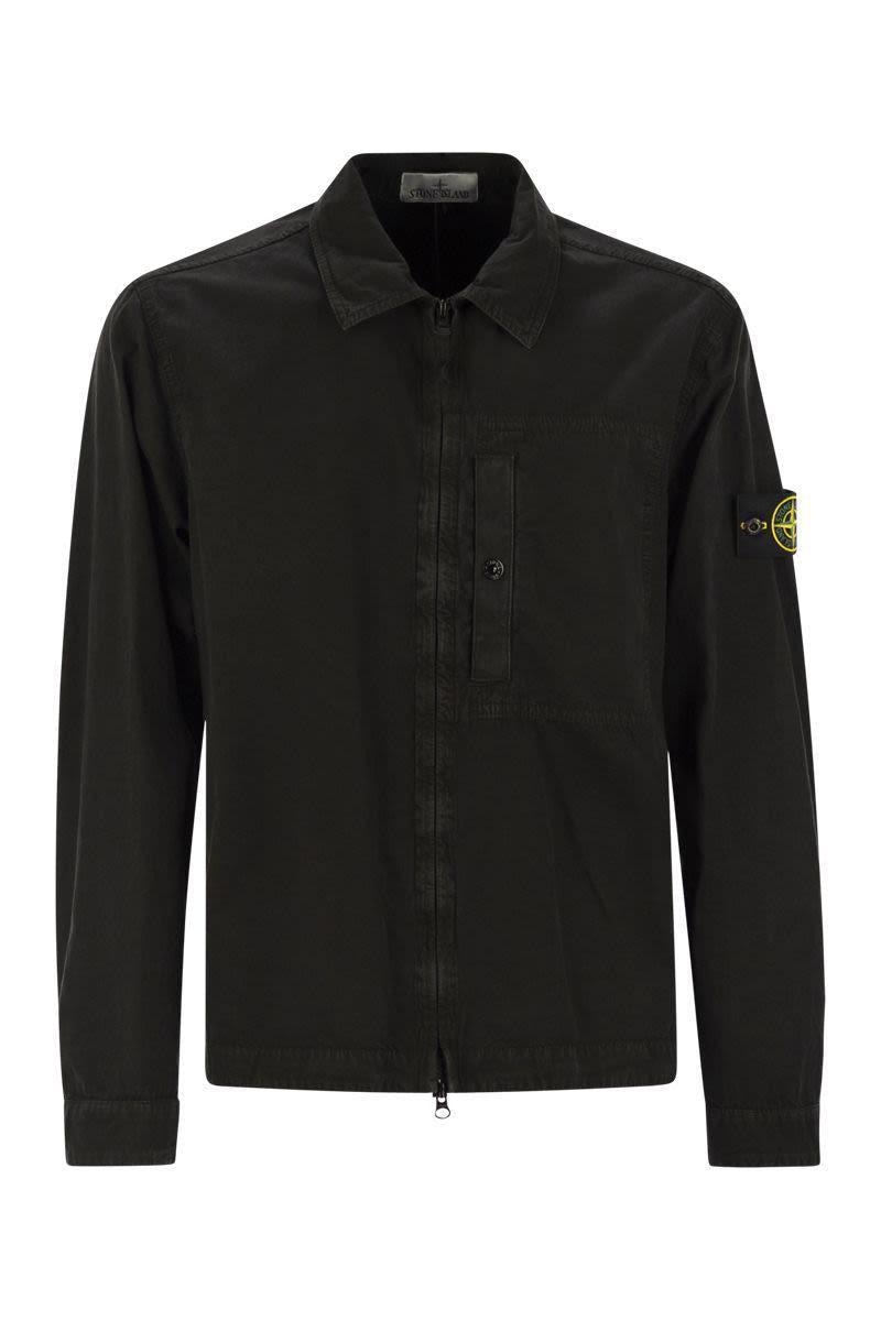 Tシャツ・カットソー STONE  Overshirt with chest pocket and two-way zip Stone Island Overshirt With Chest Pocket And Two-Way Zip in