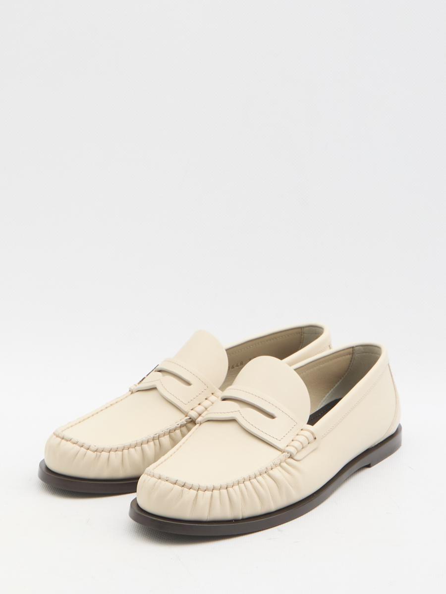 【関税&送料込】Saint Laurent Cassandre Mocassins Saint Laurent 'le Loafer' Brown Loafers With Cassandre In