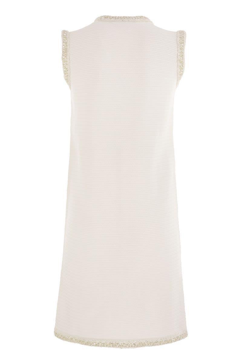 パーティードレス FABIANA FILIPPI Knitted mini dress with sequin edging Fabiana Filippi Knitted Mini Dress With Sequin Edging in
