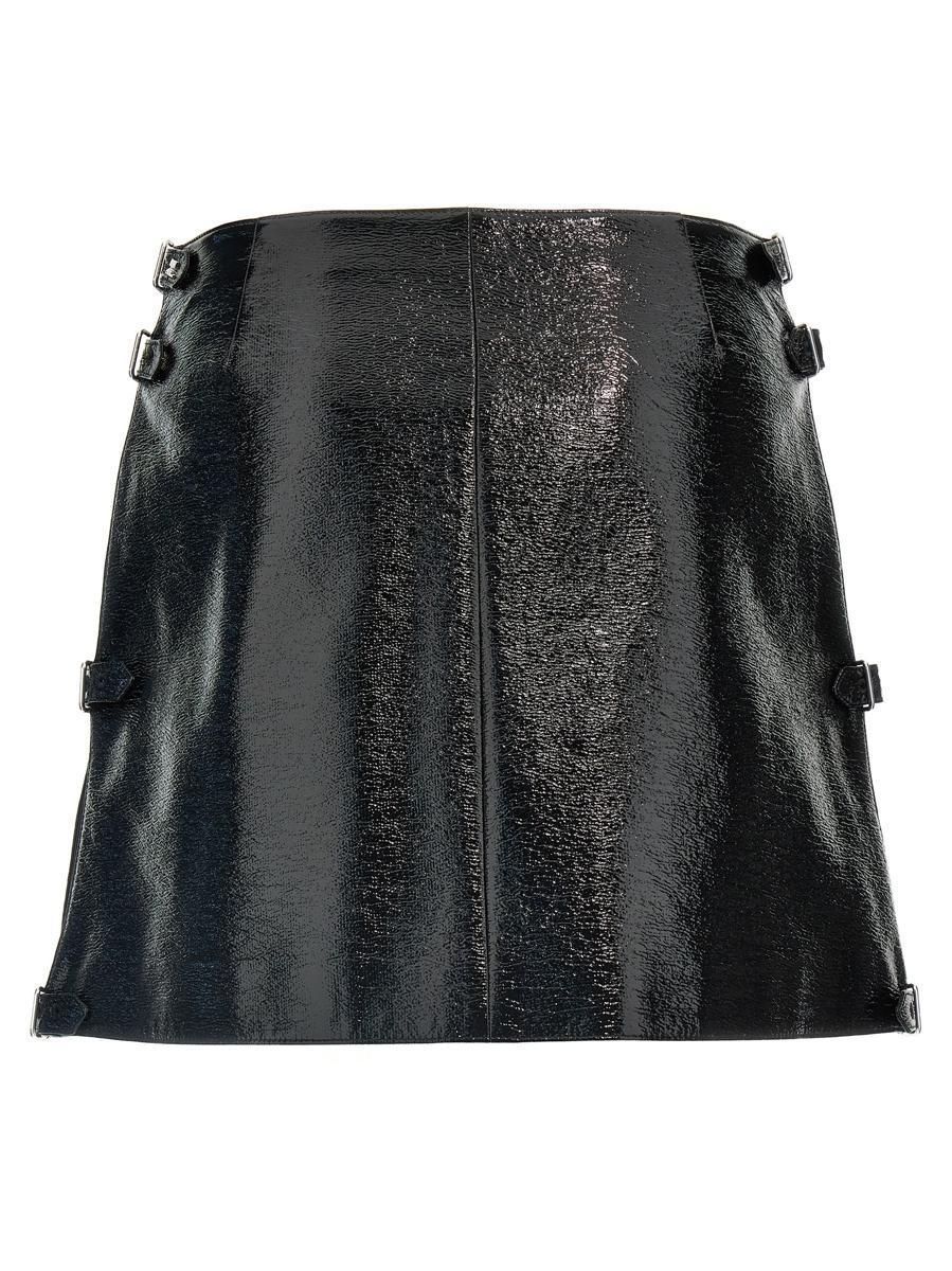 COURREGES 'Mini Multi Sangle Vinyl' skirt ミニスカート Courreges 'Mini Multi Sangle Vinyl' Skirt in Black | Lyst