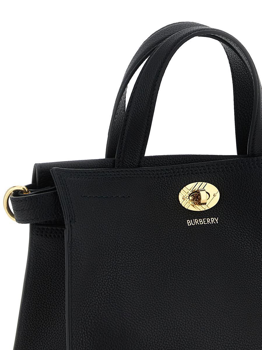 Burberry 'Cotswolds' Mini Shopping Bag in Black | Lyst