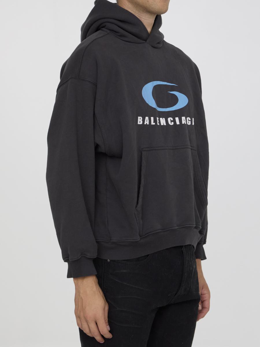 パーカー・フーディ BL257 LOOP SPORTS ICON HOODIE Balenciaga Loop Sports Icon Hoodie in Blue for Men | Lyst
