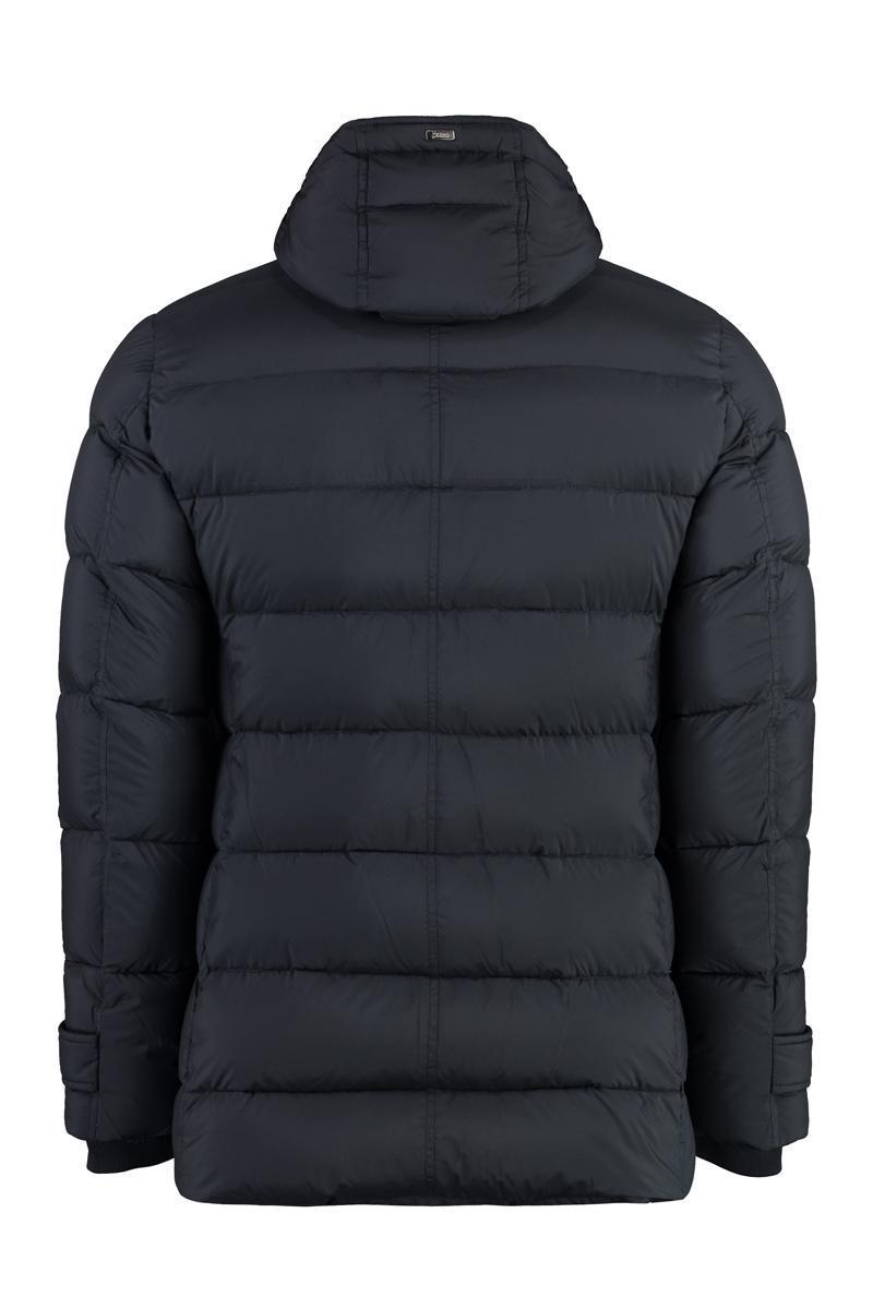 【HERNO】HOODED DOWN JACKET Herno Quilted Shell Hooded Down Jacket | REVERSIBLE