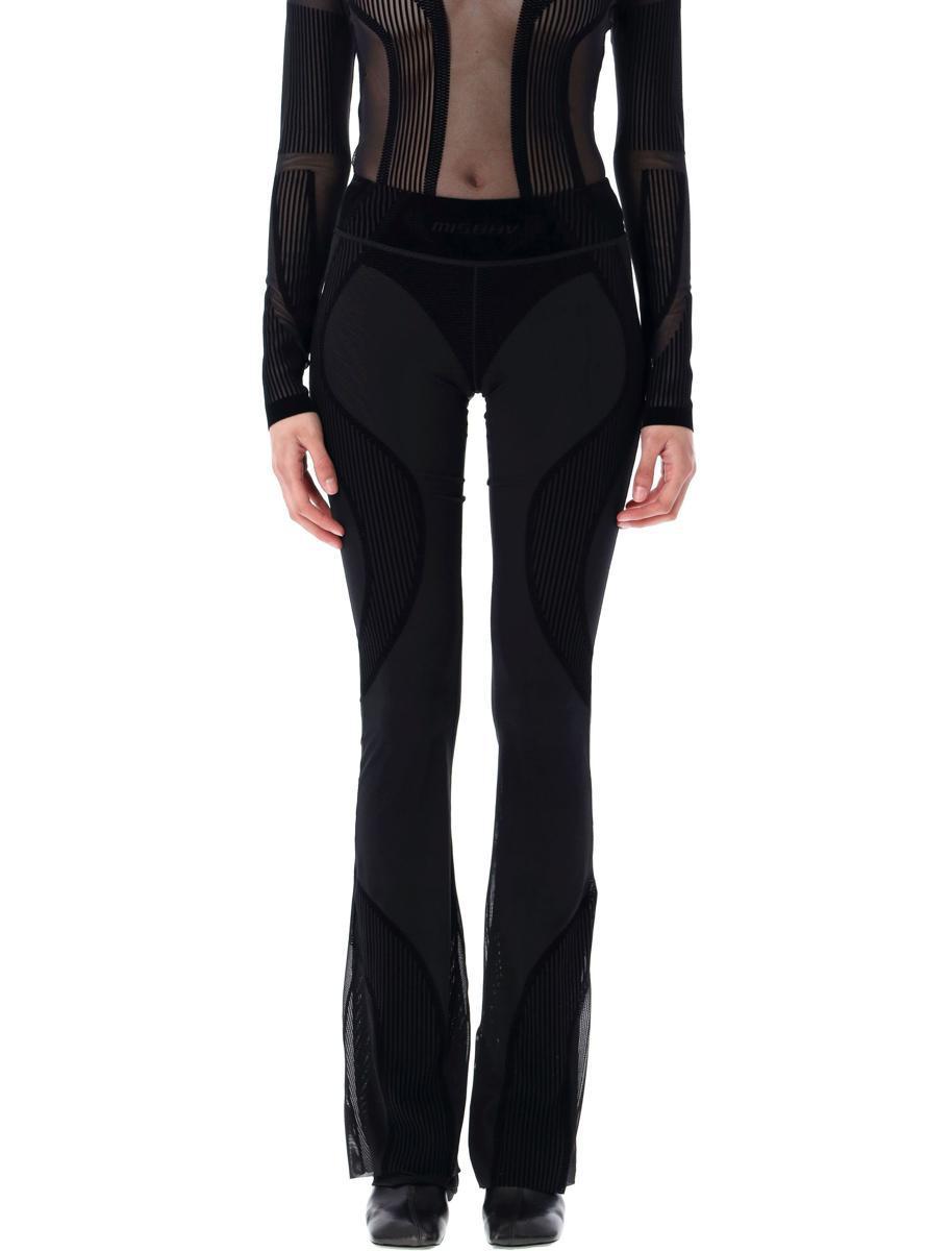 ボトムスその他 MISBHV SS25 FLOCK MESH SPORT LEGGINGS FLARE (250W502 BLACK) Flock Mesh Sport Flared Pants
