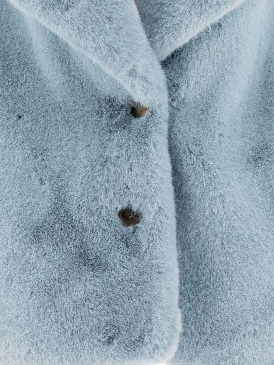 【PINKO】LIGHT BLUE FUR JACKET Pinko Light Fur Jacket in Blue | Lyst