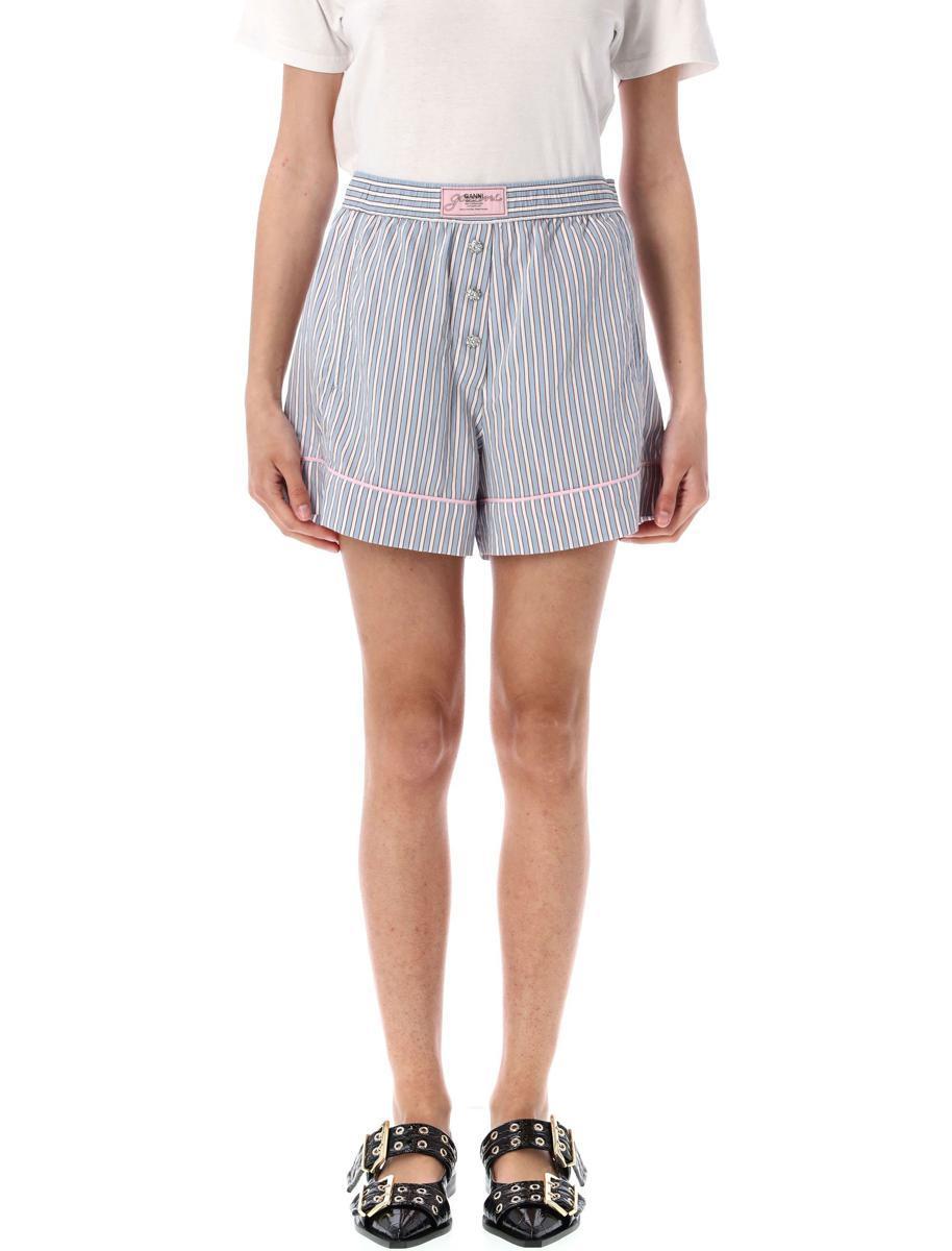 【送料関税込】GANNI Yarn Dyed Stripe Elasticated Shorts dSn8OpWyxfACKHgthTlC4B65JTxtpf