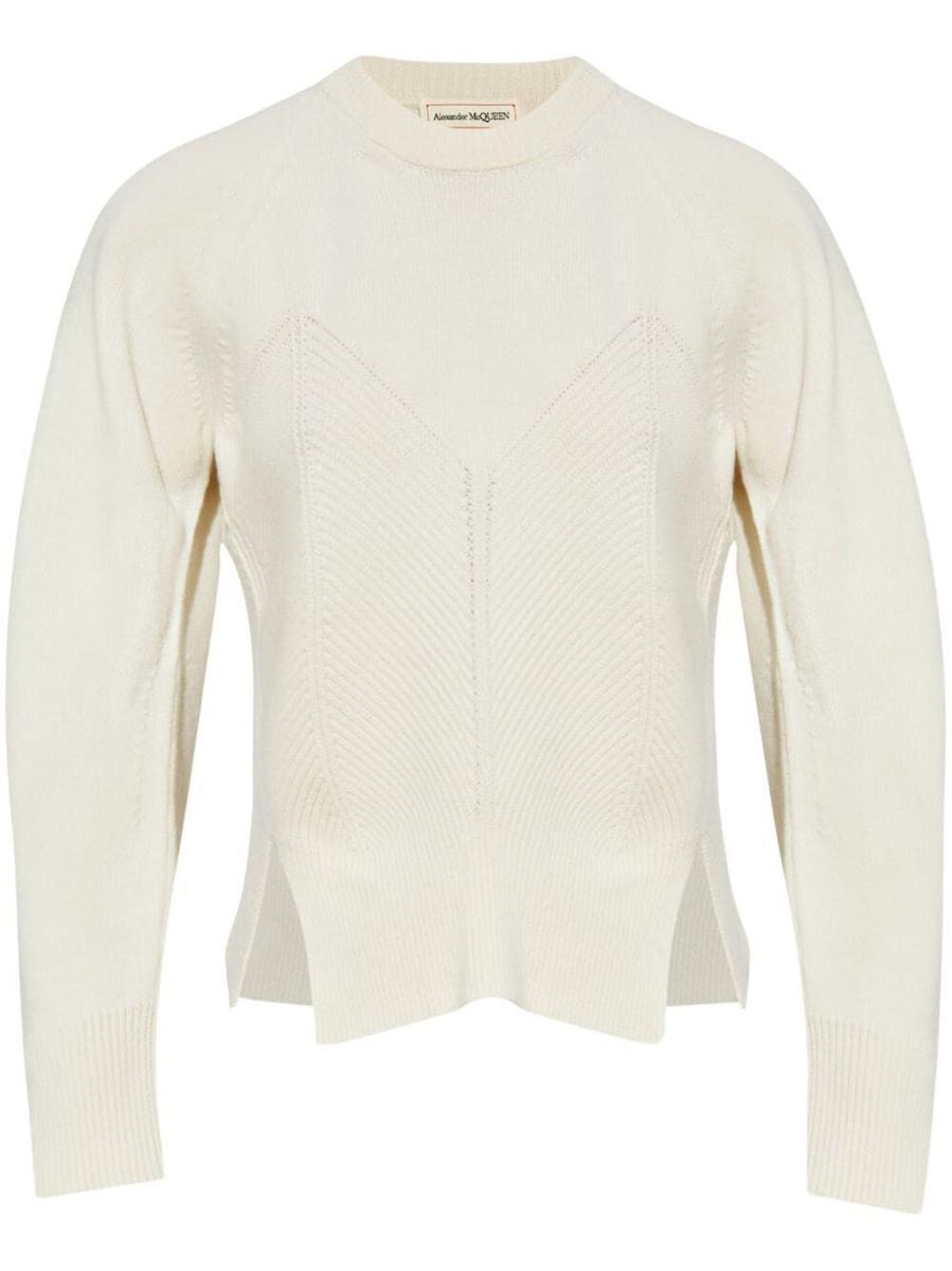 Alexander McQueen Chevron Corset Pullover in White Lyst UK