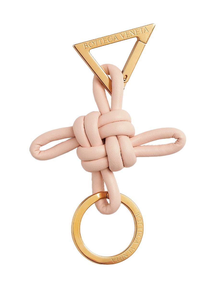 Bottega Veneta TRIANGLE SQUARE DOUBLE KNOT キーリング Bottega Veneta Double Knot Triangle Key Ring Accessories in