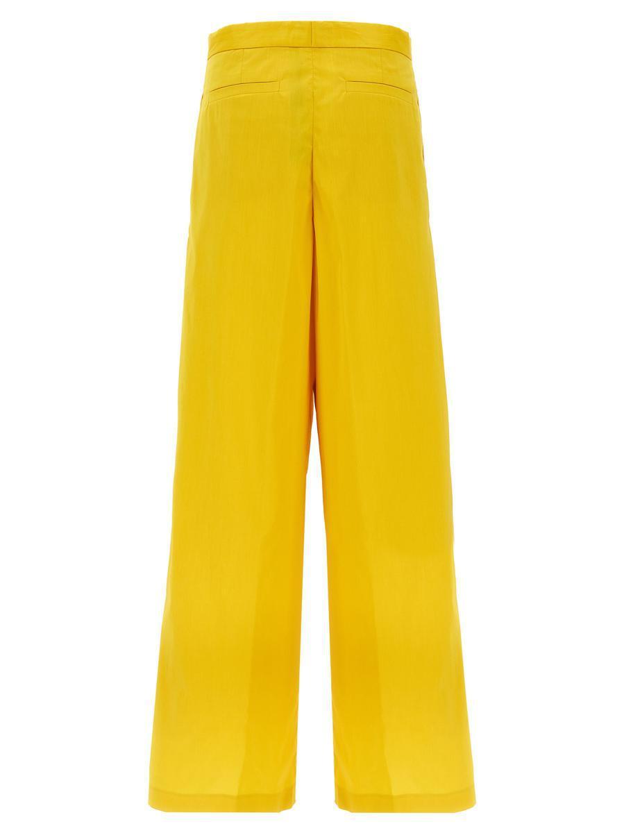 パンツ FABIANA FILIPPI Fabiana Filippi Trousers Yellow Fabiana Filippi Cotton Trousers in Yellow | Lyst