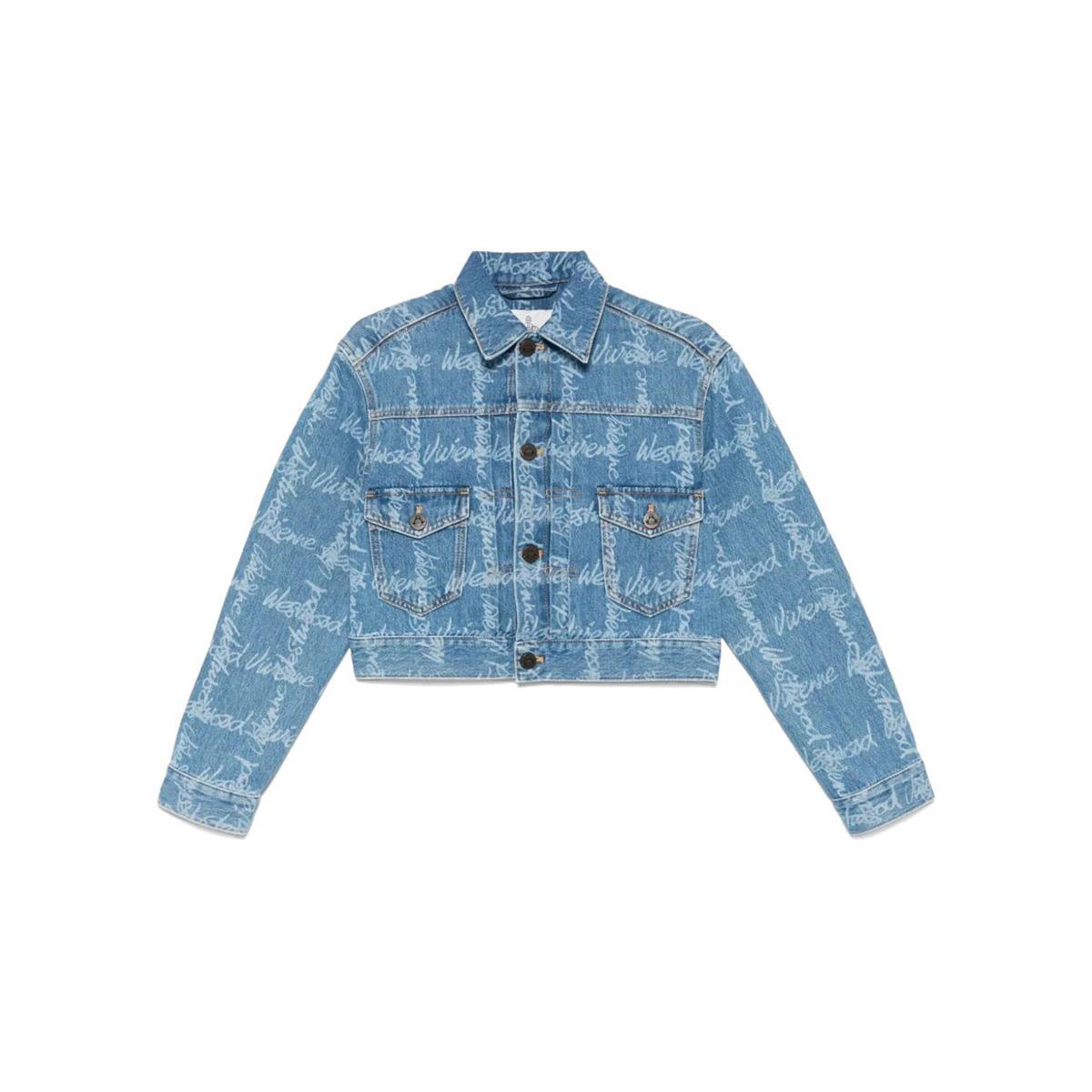 ジャケット Vivienne Westwood Women's Crop Marlene Jacket Blue Vivienne Westwood Cropped Marlene Jacket in Blue | Lyst