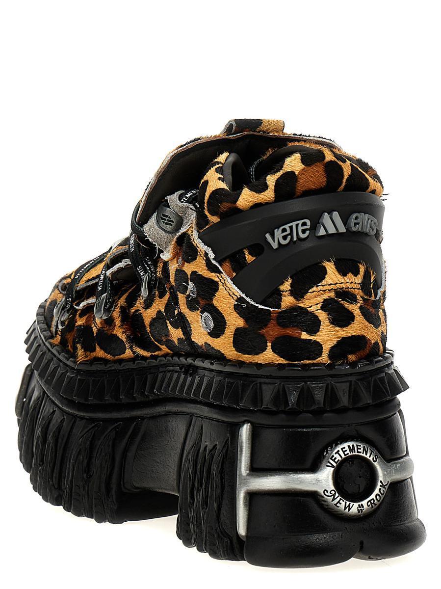 【VETEMENTS】VETEMENTS X NEW ROCK PLATFORM SNEAKER Vetements x New Rock leather platform sneakers Vetements