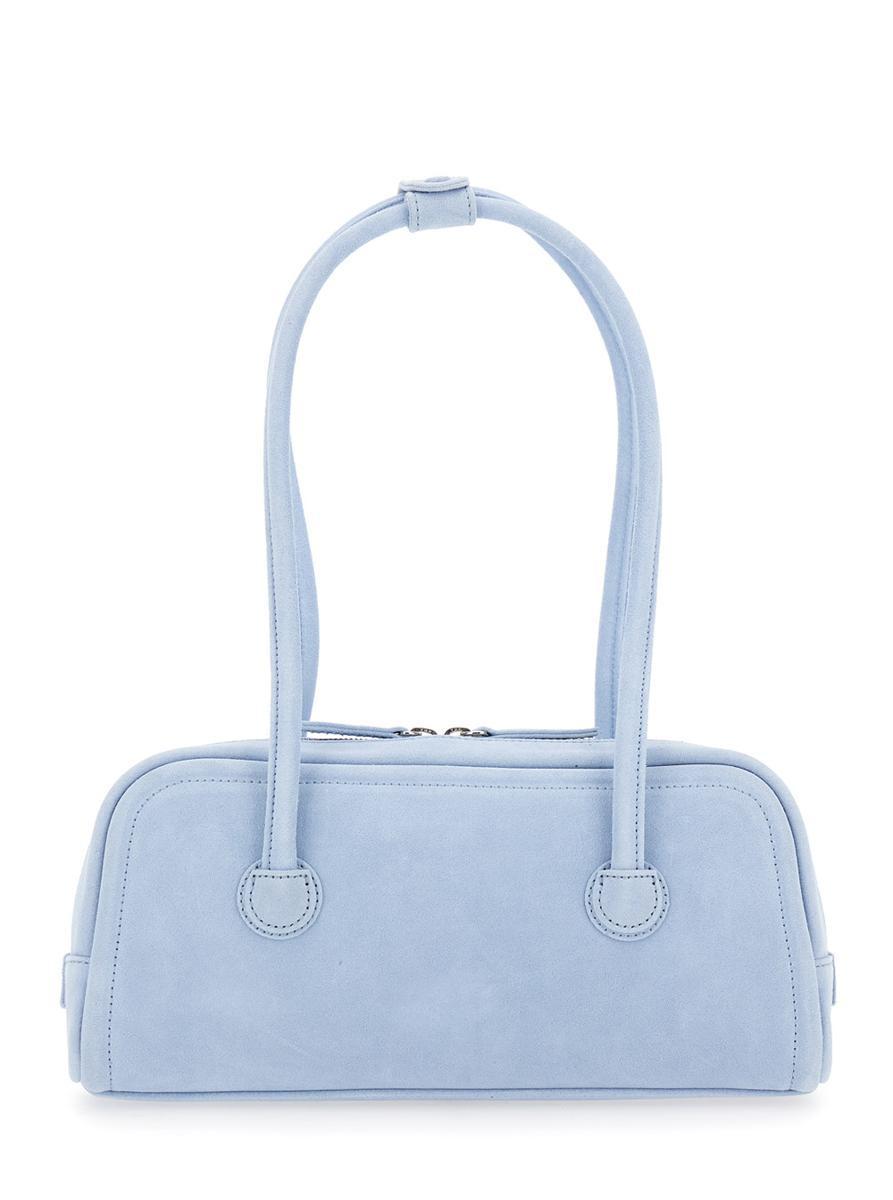 ショルダーバッグ・ポシェット [Margesherwood] / SOFT BAGUETTE BAG /two-tone blue Marge Sherwood 'Soft Baguette' Light Shoulder Bag With Logo