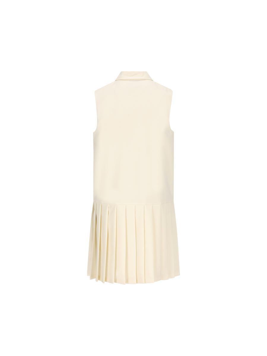 ワンピース MiuMiu Mohair canvas dress Miu Miu Mohair Canvas Dress in Natural | Lyst