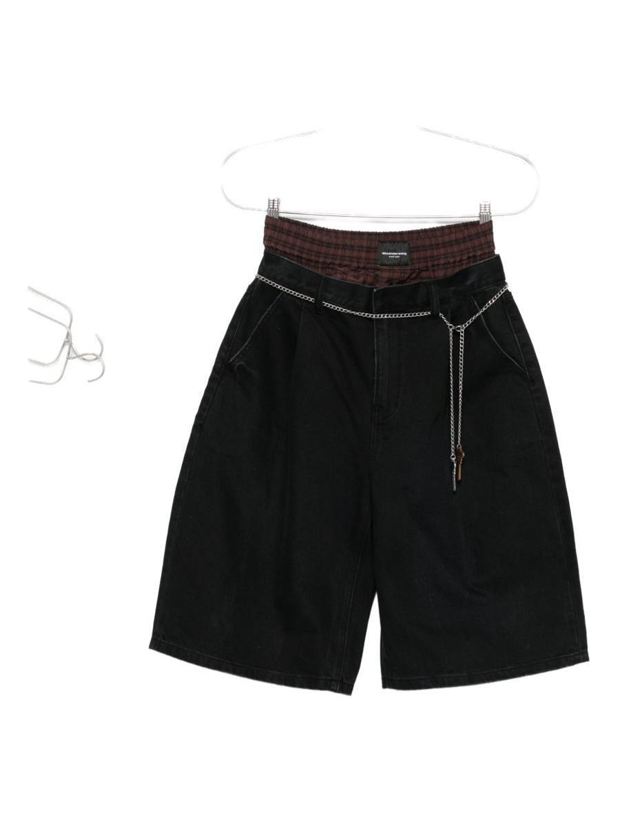 Alexander Wang Chain-Link High Waist Shorts in Black | Lyst UK